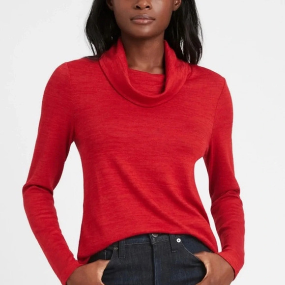 NEW Banana Republic LuxeSpun Cowlneck Top - Picture 1 of 4